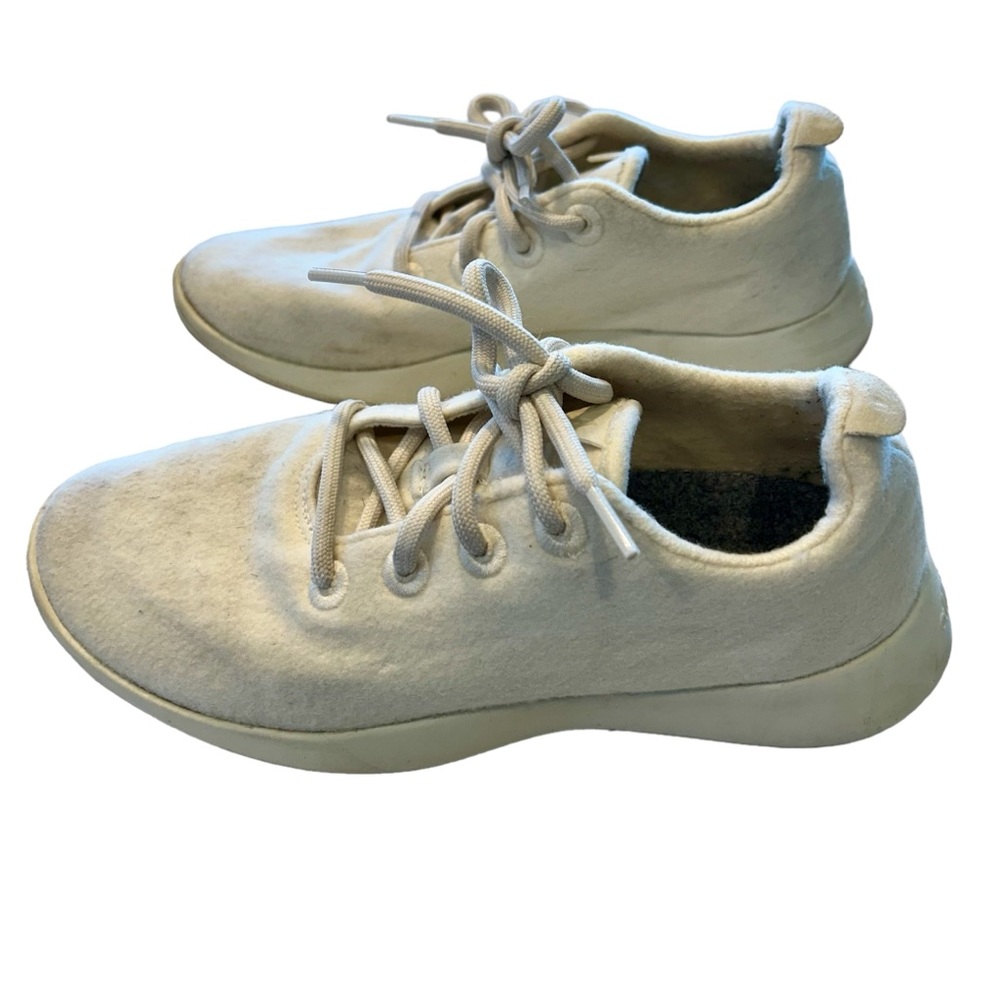 ALLBIRDS Women’s Wool Runners in White Lace Up Size 8